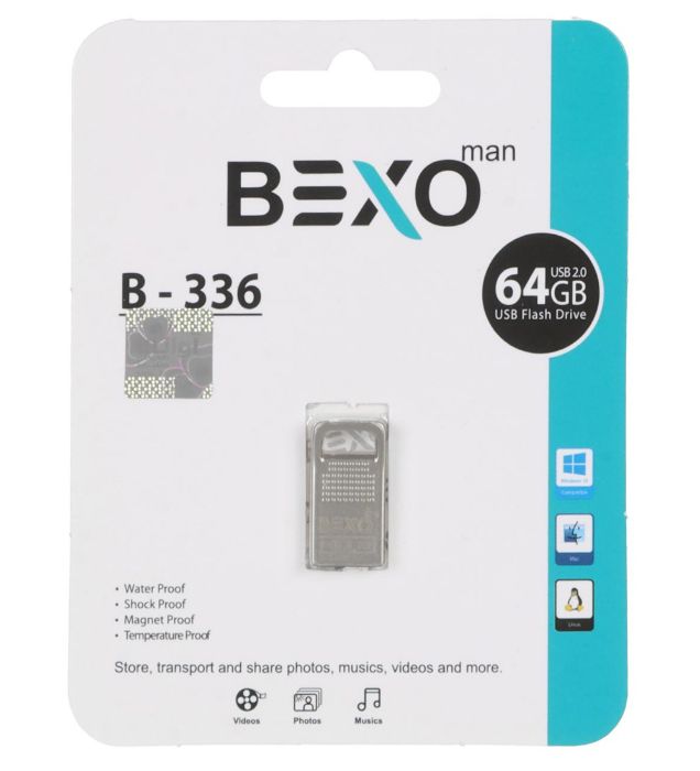 تصویر  فلش مموری بکسو مدل B-336 USB 2.0 ظرفیت 64 گیگابایت