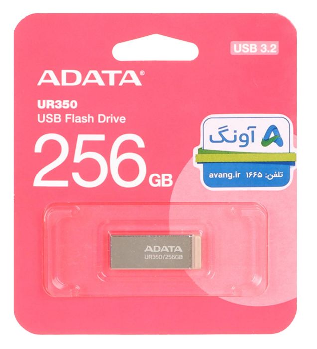 تصویر  فلش مموری ای دیتا مدل UR350 USB 3.2 ظرفیت 256 گیگابایت