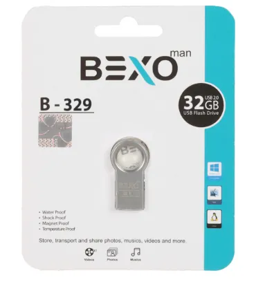 تصویر  فلش مموری بکسو مدل B-329 USB 2.0 ظرفیت 32 گیگابایت