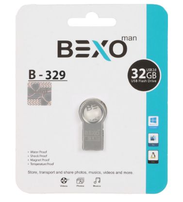 تصویر  فلش مموری بکسو مدل B-329 USB 2.0 ظرفیت 32 گیگابایت