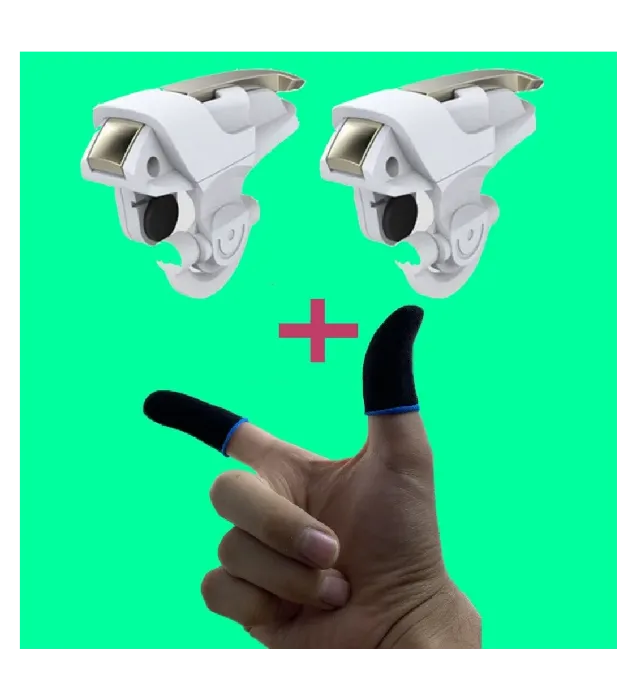 تصویر  دسته بازی پابجی مدل Rasin به همراه آستین کنترل کننده انگشت