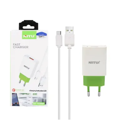 تصویر  شارژر دیواری فست تک پورت نیتو مدل NT-TC066F به همراه کابل شارژ Type-C