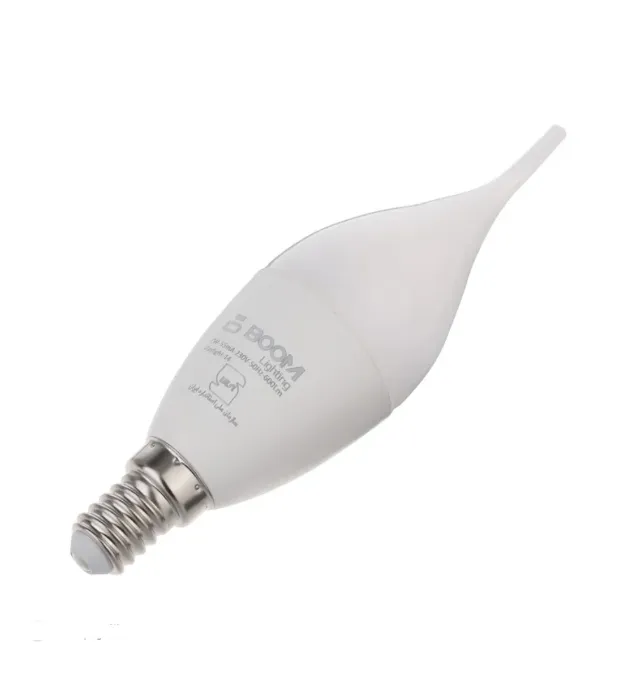 تصویر  لامپ ال ای دی 7 وات بوم لایتینگ مدل شمعی پایه E14 بسته 2 عددی