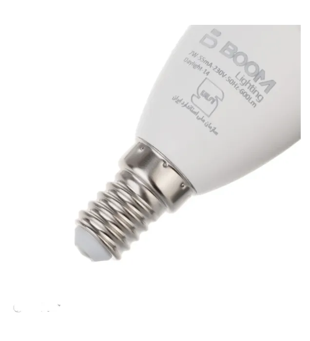 تصویر  لامپ ال ای دی 7 وات بوم لایتینگ مدل شمعی پایه E14 بسته 2 عددی