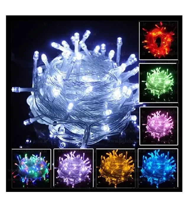 تصویر  ریسه ال ای دی مدل تم تولد 10 متری