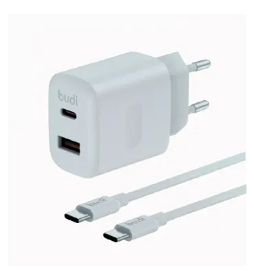 تصویر  شارژر دیواری بودی 30 وات مدل AC306ETTW30 به همراه کابل USB-C به USB-C