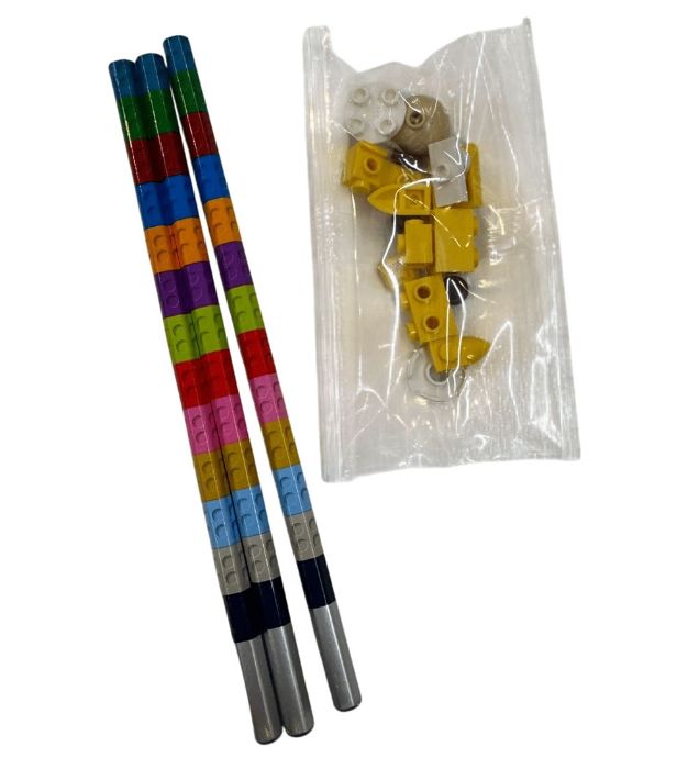 تصویر  مداد مشکی با سر مدادی لگودار بسته 3 عددی