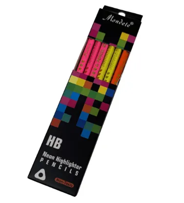 تصویر  مداد مشکی 12 تایی نئون هایلایتر