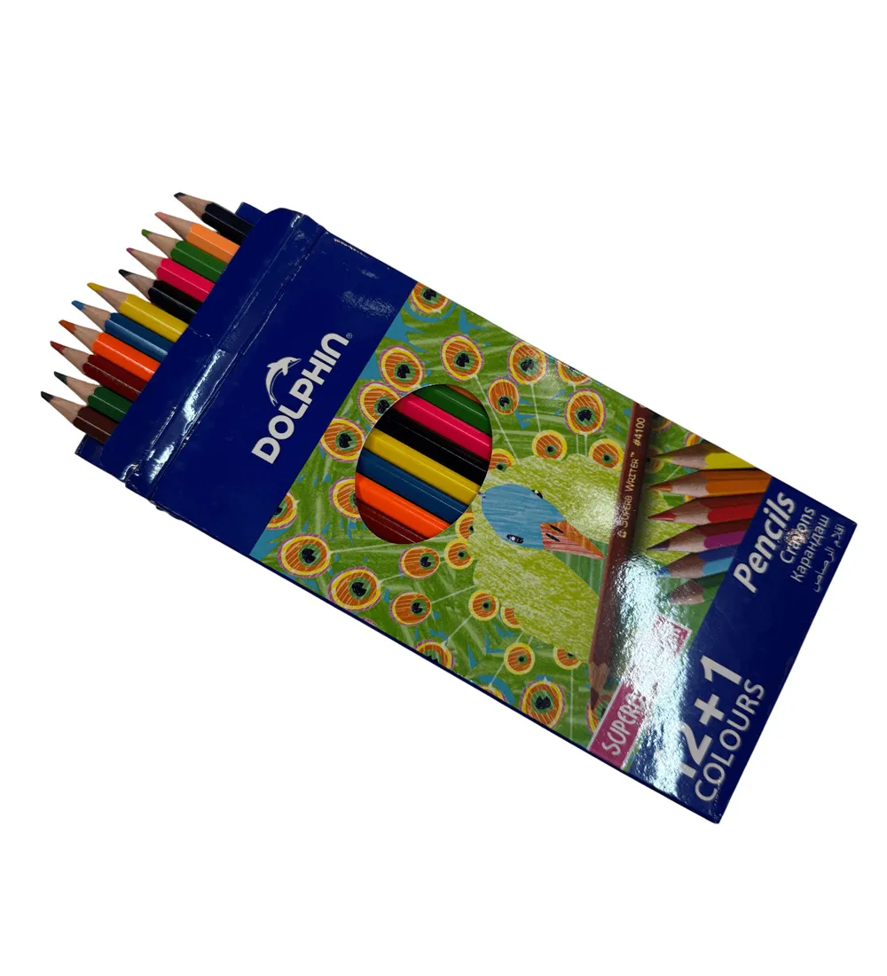 تصویر  مداد رنگی 12 تایی دلفین