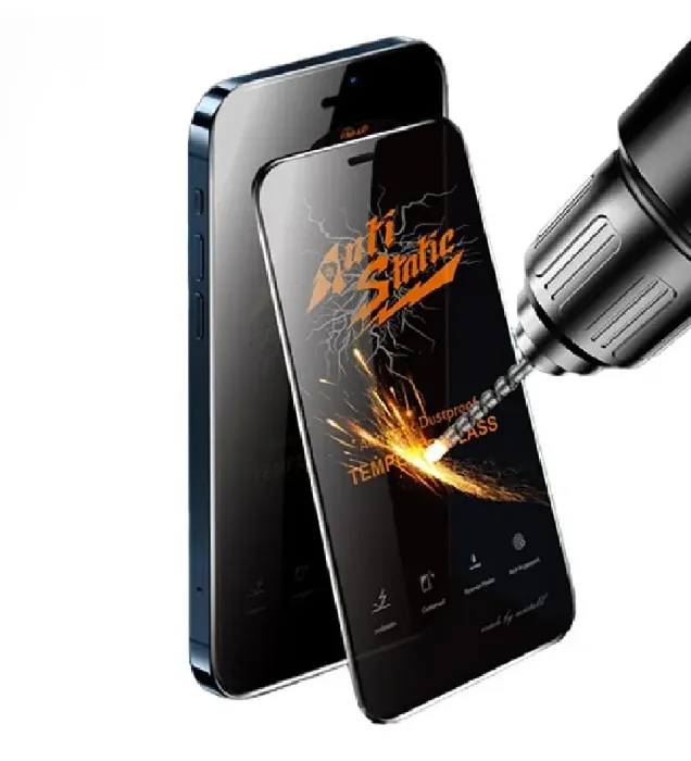 تصویر  محافظ تمام صفحه (گلس) آنتی استاتیک سامسونگ Galaxy A12