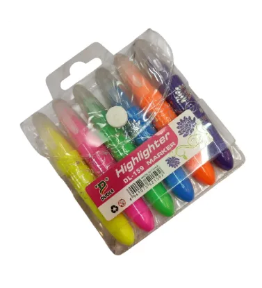 تصویر  ماژیک هایلایتر 6 رنگ DUOLE مدل DL-159