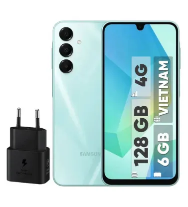 تصویر گوشی موبایل سامسونگ مدل گلکسی A16 4G ظرفیت 128 گیگابایت رم 4 گیگابایت به همراه شارژر سامسونگ - ویتنام