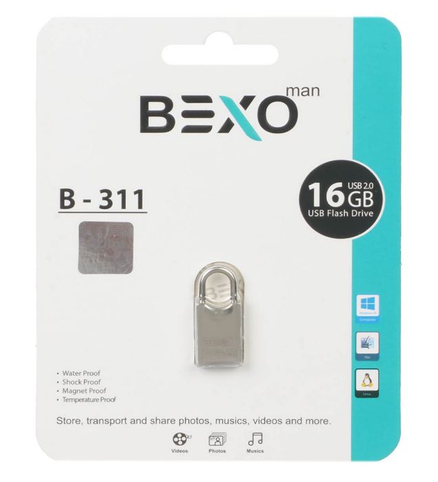 تصویر  فلش مموری بکسو مدل B-311 USB 2.0 ظرفیت 16 گیگابایت