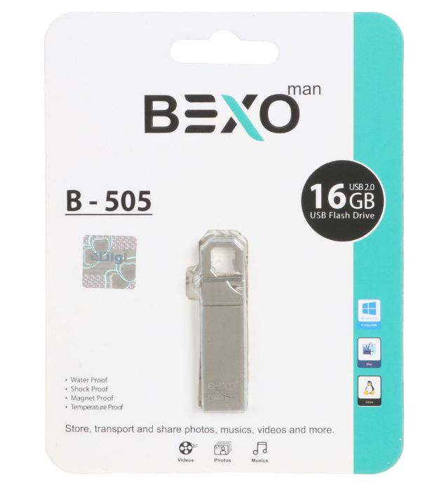 تصویر  فلش مموری بکسو مدل B-505 USB 2.0 ظرفیت 16 گیگابایت