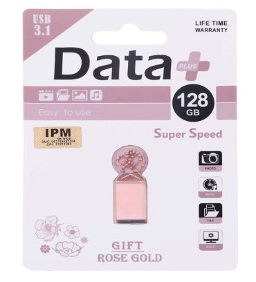 فلش مموری دیتا پلاس مدل Gift Rose Gold USB 3.1 ظرفیت 128 گیگابایت