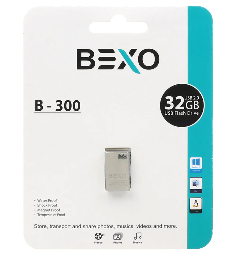 تصویر  فلش مموری بکسو مدل B-300 USB 2.0 ظرفیت 32 گیگابایت