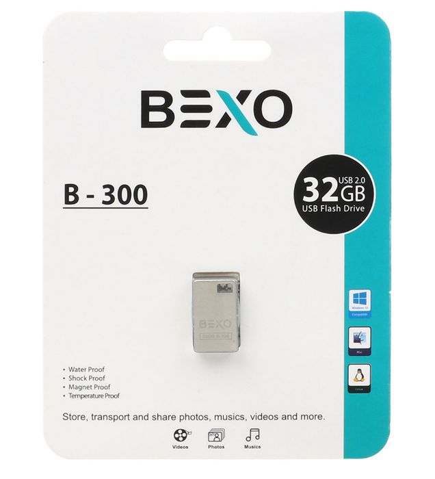 تصویر  فلش مموری بکسو مدل B-300 USB 2.0 ظرفیت 32 گیگابایت