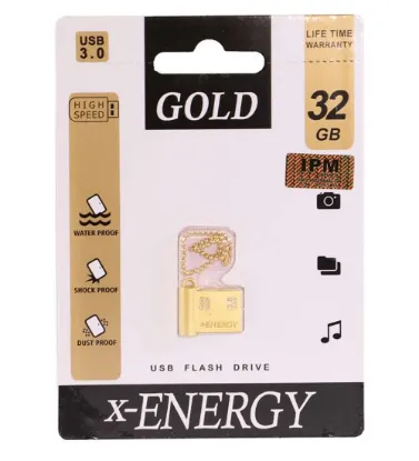 تصویر  فلش مموری ایکس انرژی مدل Gold USB 3.0 ظرفیت 32 گیگابایت