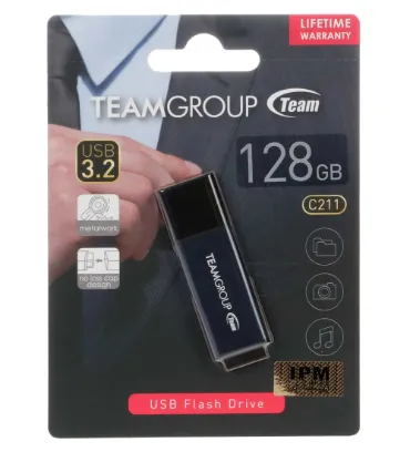 تصویر  فلش مموری تیم گروپ مدل C211 USB 3.2 ظرفیت 128 گیگابایت