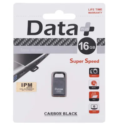 تصویر  فلش مموری دیتا پلاس مدل Carbon Black USB 2.0 ظرفیت 16 گیگابایت