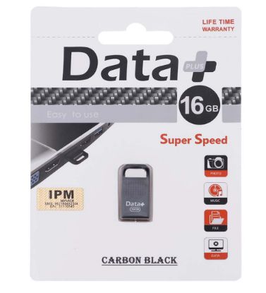 تصویر  فلش مموری دیتا پلاس مدل Carbon Black USB 2.0 ظرفیت 16 گیگابایت