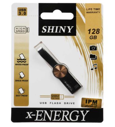 تصویر  فلش مموری ایکس انرژی مدل Shiny USB 3.0 ظرفیت 128 گیگابایت