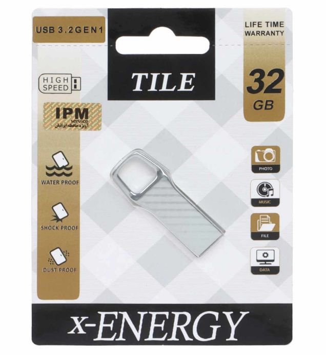 تصویر  فلش مموری ایکس انرژی مدل Tile USB 3.2 ظرفیت 32 گیگابایت