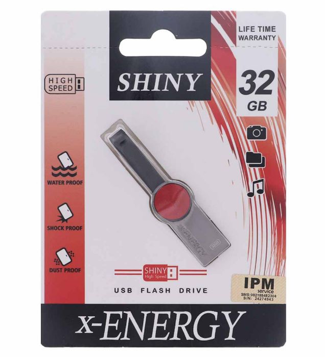 تصویر  فلش مموری ایکس انرژی مدل Shiny USB 2.0 ظرفیت 32 گیگابایت