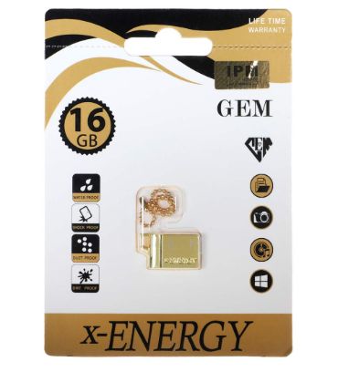 فلش مموری ایکس انرژی مدل Golden Gem USB 2.0 ظرفیت 16 گیگابایت