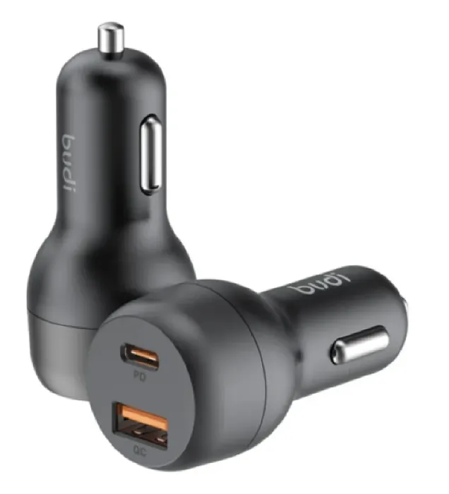 تصویر  شارژر فندکی بودی مدل CC108TB توان 38 وات با خروجی USB و USB-C