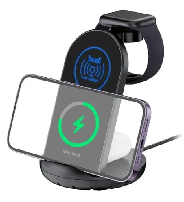 تصویر  شارژر وایرلس سه کاره بودی 20 وات مدل WL4700B