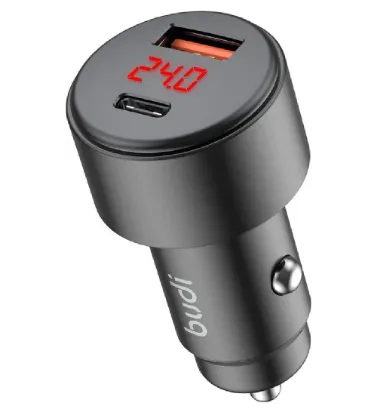 تصویر  شارژر فندکی بودی مدل CC601B توان 30 وات با خروجی USB و USB-C