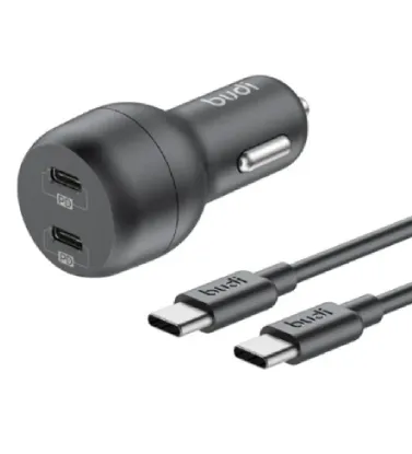 تصویر  شارژر فندکی بودی مدل CC108RTTB توان 40 وات با خروجی USB-C به همراه کابل USB-C به USB-C