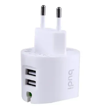 تصویر  شارژر دیواری بودی 12 وات مدل AC322EW با خروجی USB به همراه کابل USB به لایتنینگ