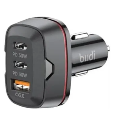 شارژر فندکی بودی 60 وات مدل CC616RB با خروجی USB و USB-C