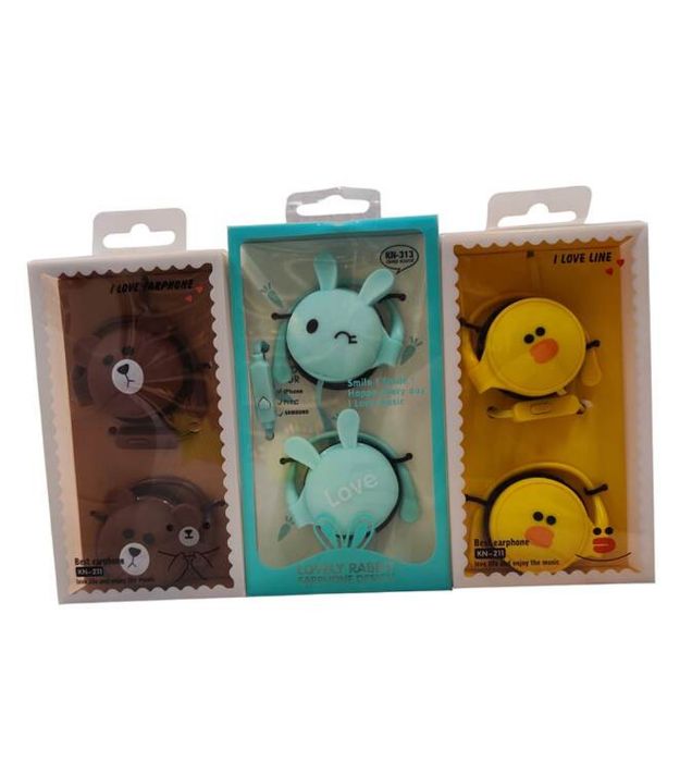 تصویر  هندزفری سیمی فانتزی طرح حیوانات - طرح 2