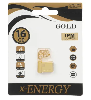 تصویر  فلش مموری ایکس انرژی مدل Gold USB 2.0 ظرفیت 16 گیگابایت