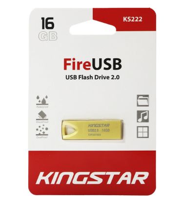تصویر  فلش مموری کینگ استار مدل Fire KS222 USB 2.0 ظرفیت 16 گیگابایت
