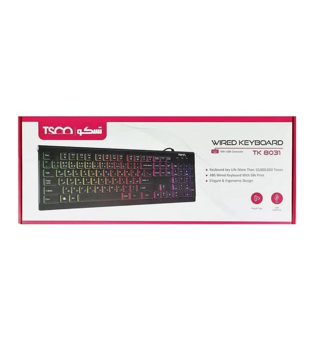تصویر  کیبورد گیمینگ تسکو مدل TK 8031