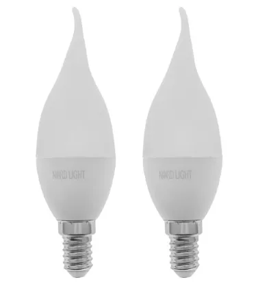 تصویر  لامپ ال ای دی 7 وات نوردلایت مدل شمعی اشکی پایه E14 بسته 2 عددی