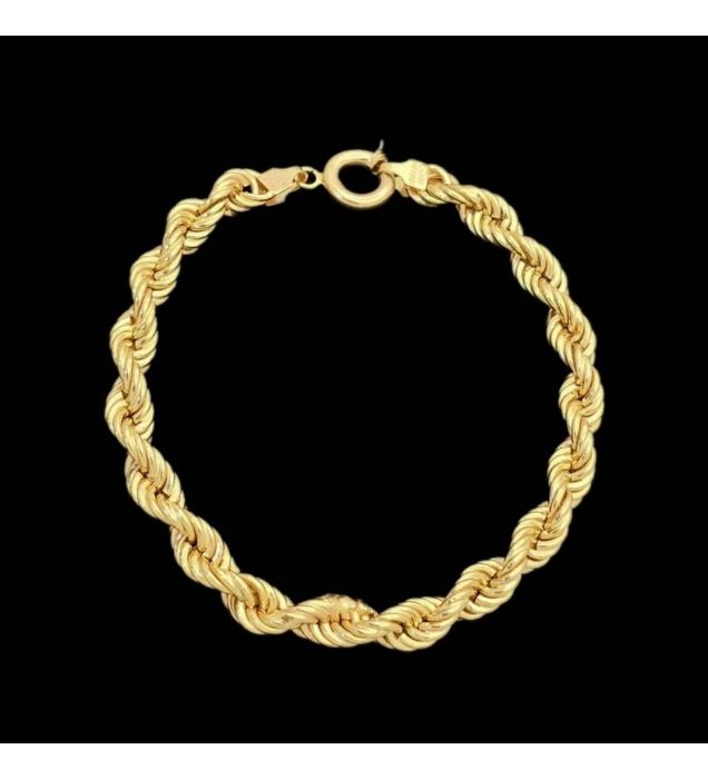 تصویر  نیم ست طلا زنانه 18 عیار کم اجرت مدل طنابی - 24 گرم