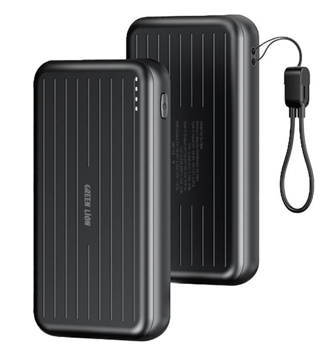 تصویر  پاوربانک 35W گرین لاین مدل GNDYPB10KBK ظرفیت 10000 میلی آمپر ساعت