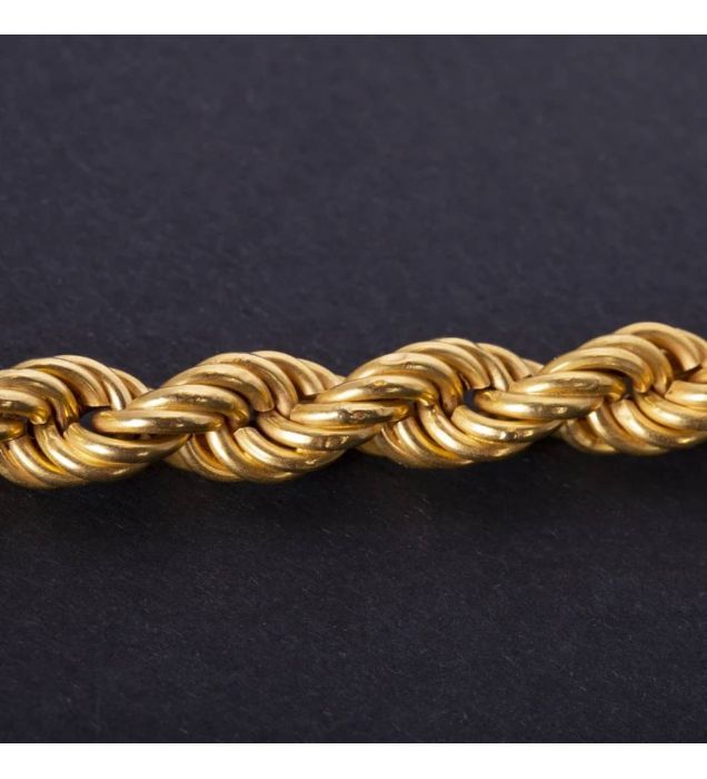 تصویر  زنجیر طلا زنانه 18 عیار مدل طنابی - 18 گرم