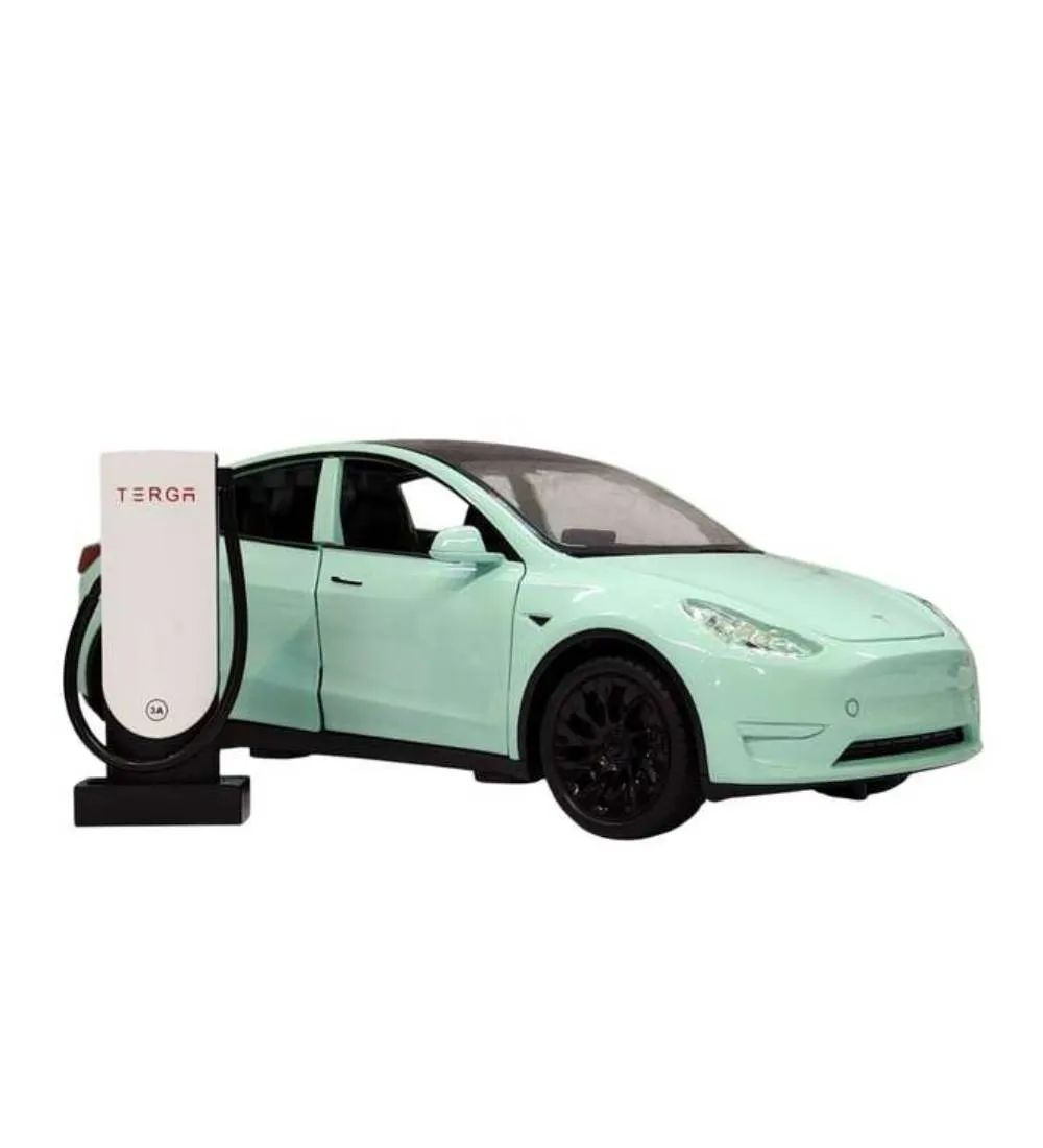 تصویر  ماشین اسباب بازی مدل تسلا فلزی