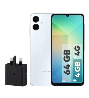 تصویر  گوشی موبایل سامسونگ مدل گلکسی A06 4G ظرفیت 128 گیگابایت رم 4 گیگابایت به همراه شارژر 25 وات سامسونگ