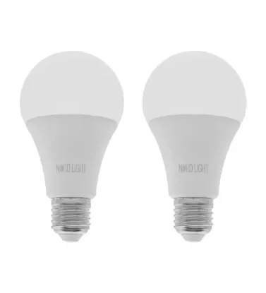 تصویر  لامپ ال ای دی 12 وات نوردلایت مدل حبابی پایه E27 بسته 2 عددی