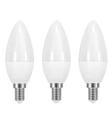 تصویر  لامپ ال ای دی 6 وات مدل شمعی پایه E14 بسته 3 عددی