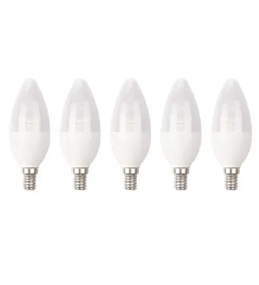 تصویر  لامپ ال ای دی 6 وات مدل شمعی پایه E14 بسته 5 عددی