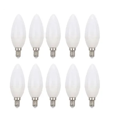 تصویر  لامپ ال ای دی 6 وات مدل شمعی پایه E14 بسته 10 عددی
