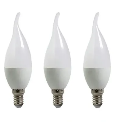 تصویر  لامپ ال ای دی 6 وات مدل اشکی پایه E14 بسته 3 عددی